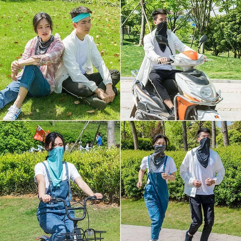 Cooling UV Protection Cycling Face Mask Ice Silk Neck Gaiter-LF7159-4
