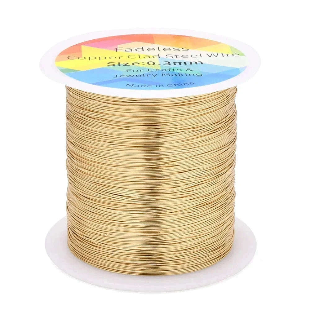Copper Clad Steel Wire for Sculpting, Craft and Jewelry-0.4mm 100m / dull silver / China Mainland