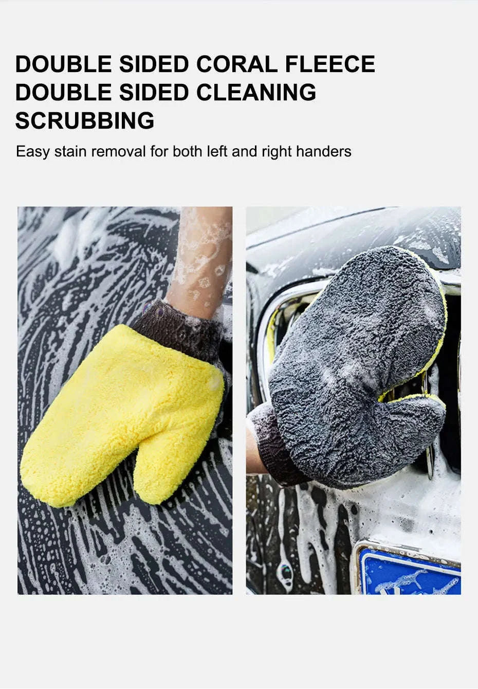 Coral Fleece Car Wash Glove-1pc