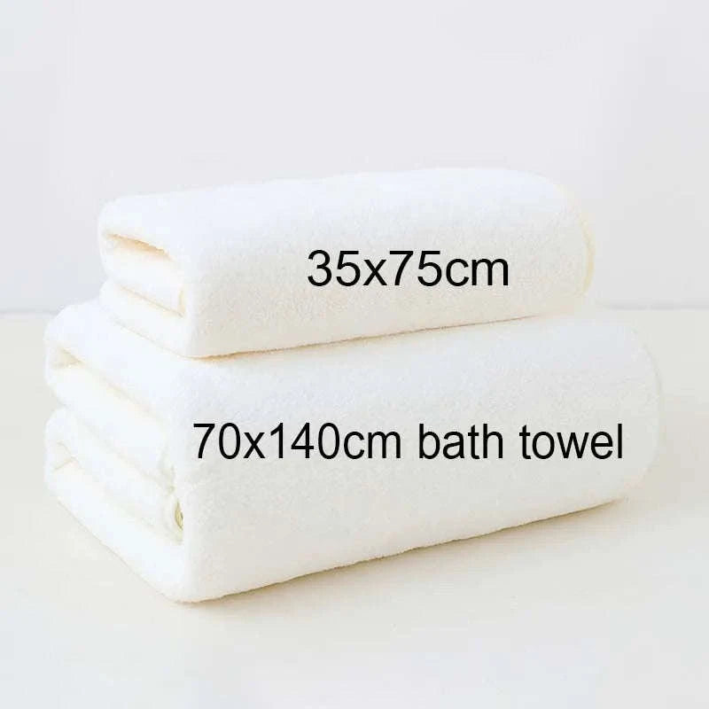 Coral Fleece Towel Set, Soft Absorbent Bath and Face Towels-1pc 35x75cm Towel / Pink / United States
