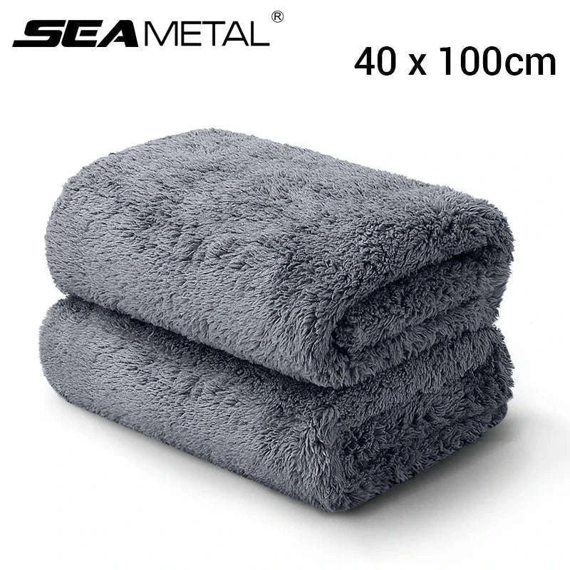 Coral Velvet Car Wash Towel 40×100cm for Gentle, Streak-Free Cleaning-40x100cm 1pc