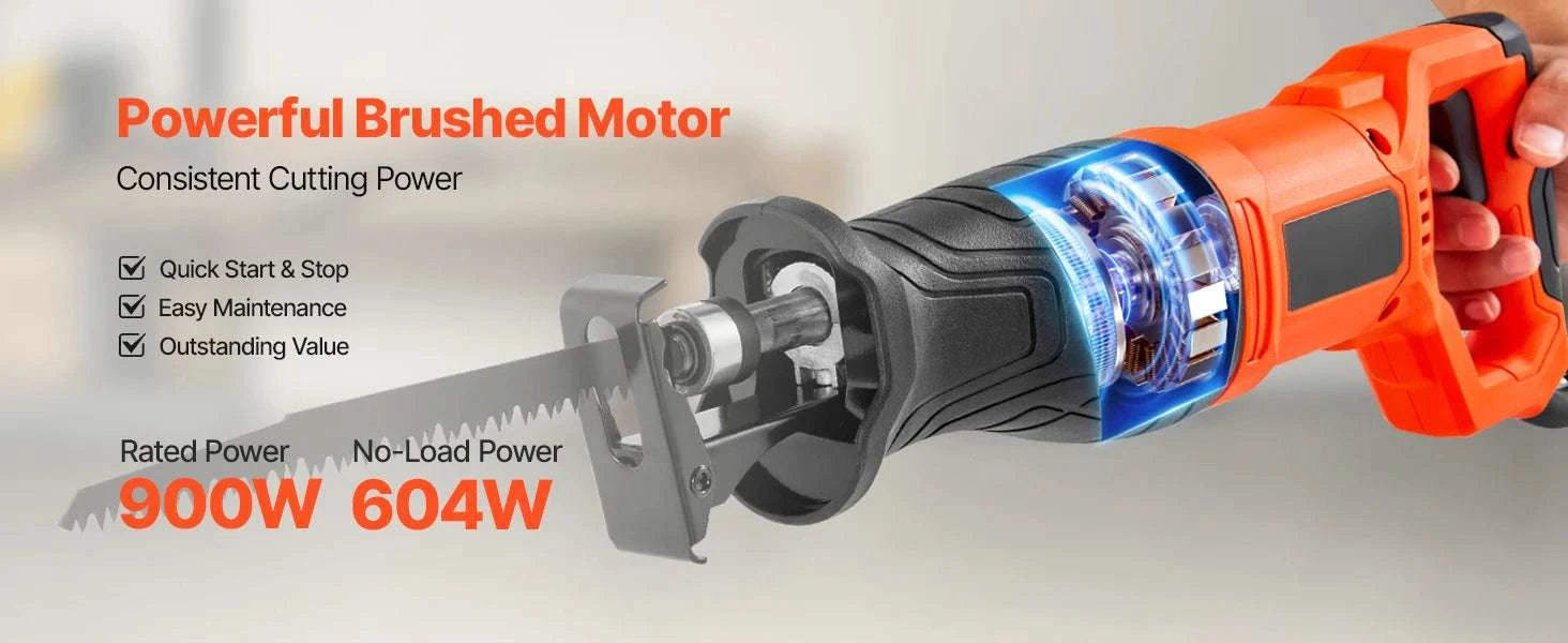 Corded Reciprocating Saw 7.5 Amp 2800 SPM Variable Speed Kit-Cordless 3000spm B / United States