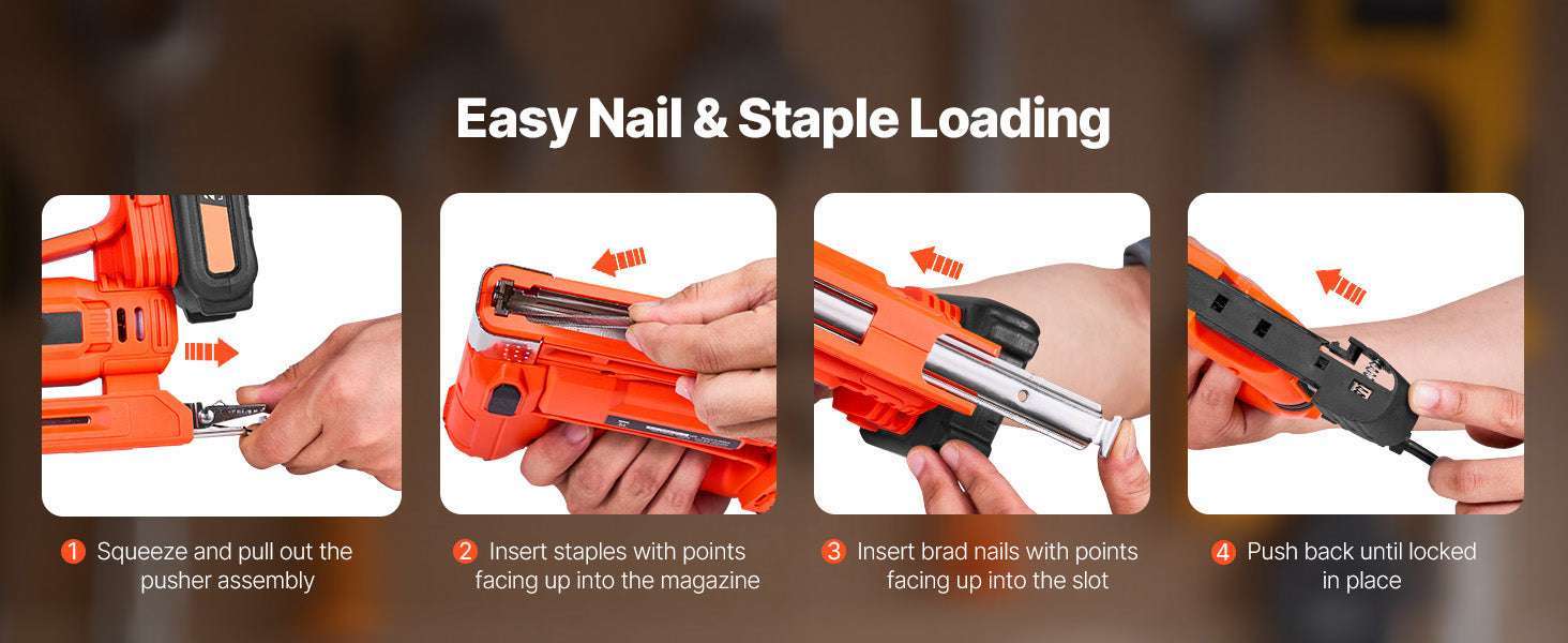 Cordless 2-in-1 Brad Nailer & Staple Gun with Battery-TypeB / United States
