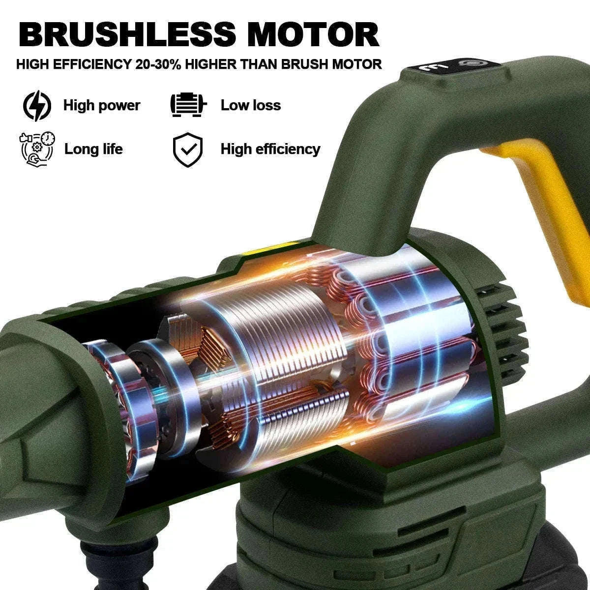Cordless 200Bar High Pressure Washer Gun with Digital Display-2 Battery / france
