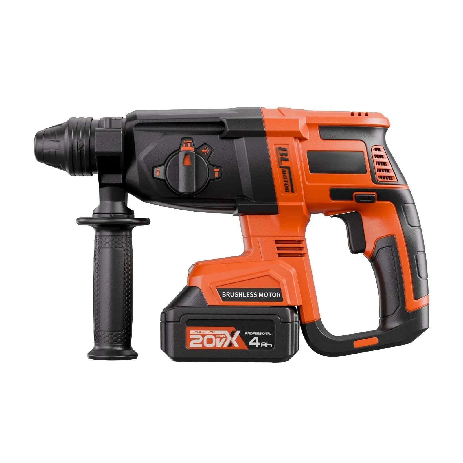 Cordless 20V SDS-Plus Rotary Hammer Drill 26mm with 4Ah Battery Kit-28mm 1.1in / United States