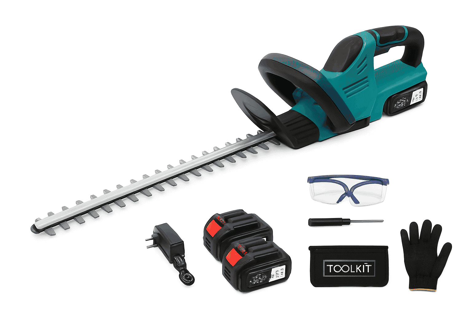 Cordless 21V Hedge Trimmer 520mm Brushless Garden Shear Tool-2 pcs batteries / france