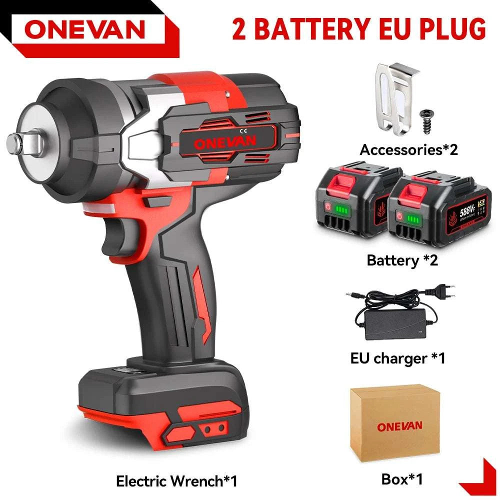 Cordless 2800N.M Impact Wrench 8000RPM Brushless 18V Power Tool-1xBattery Set / GERMANY / EU
