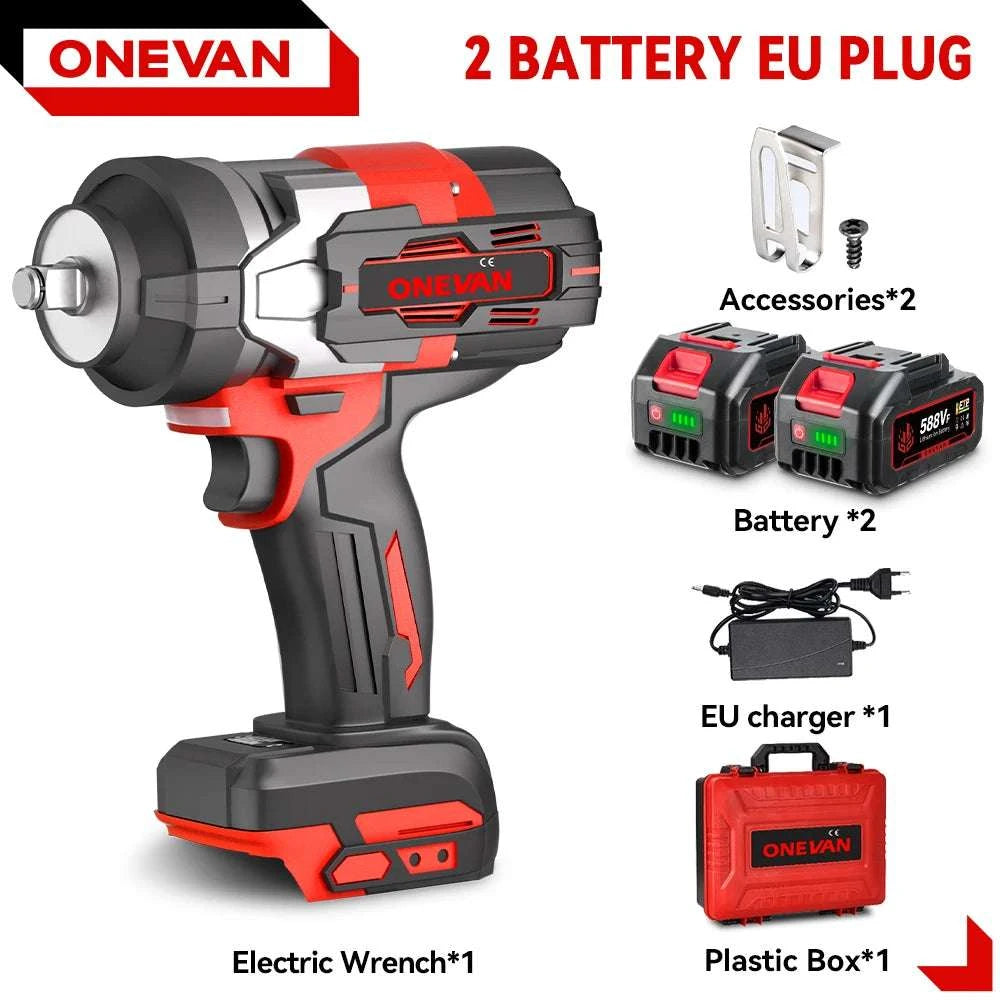 Cordless 2800N.M Impact Wrench 8000RPM Brushless 18V Power Tool-1xBattery Set / GERMANY / EU