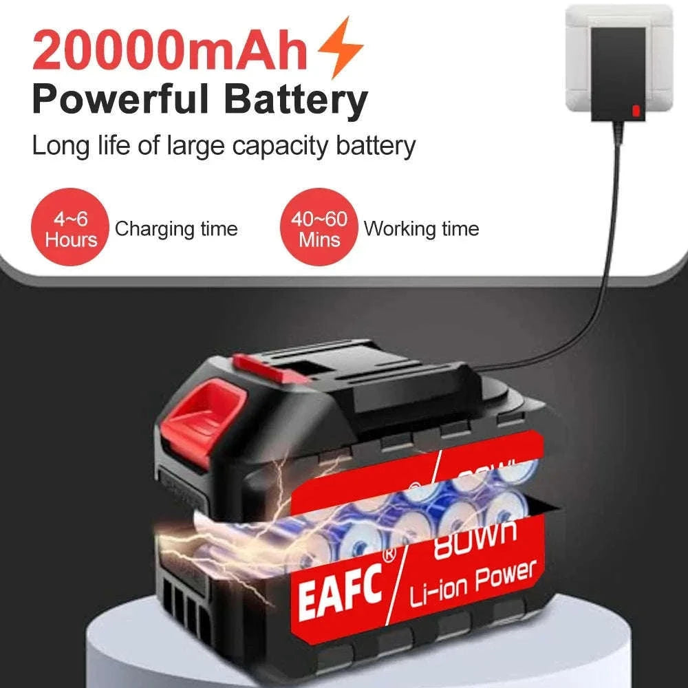 Cordless 60Bar Electric Car Wash Gun with Foam Generator-80Wh / Battery Powered / spain
