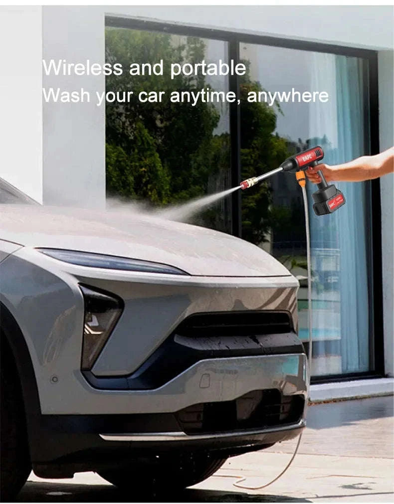Cordless 60Bar Electric Car Wash Gun with Foam Generator-80Wh / Battery Powered / spain