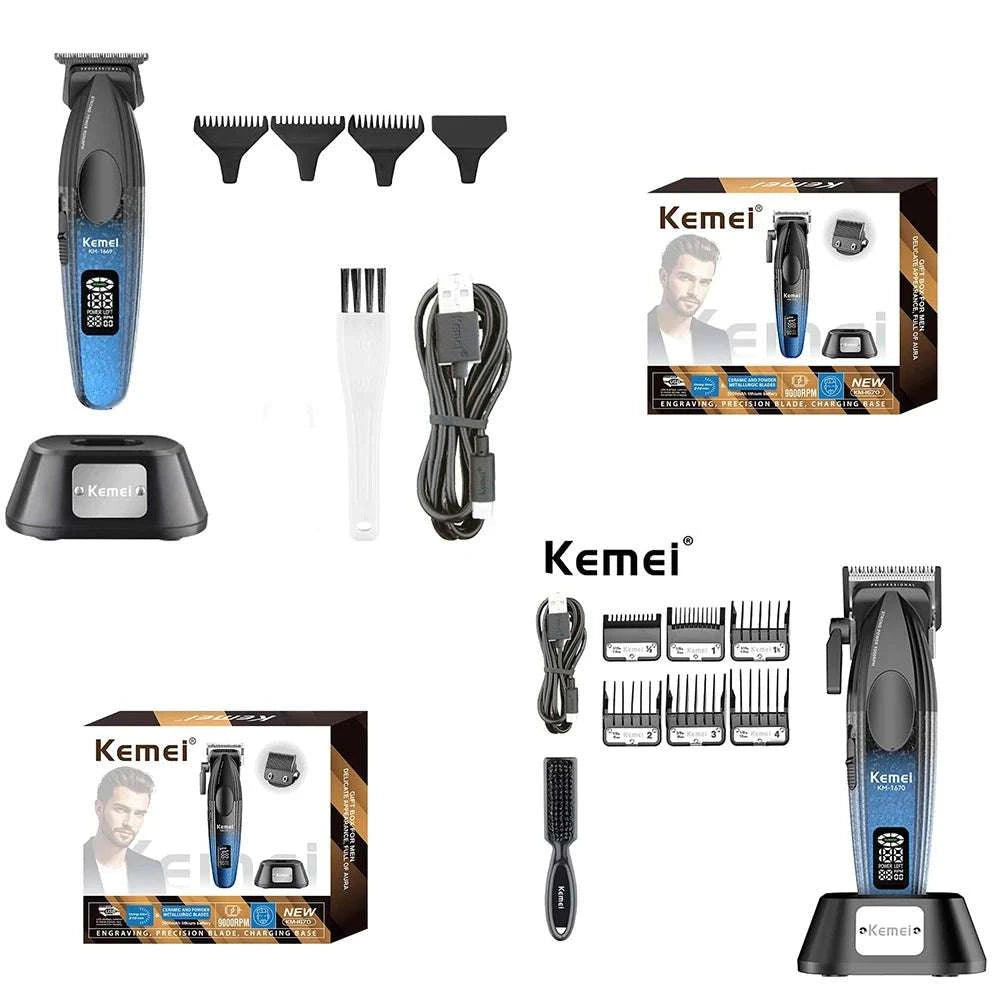 Cordless 9000RPM Hair Clipper Zero Gap Trimmer for Precision Cuts-no box