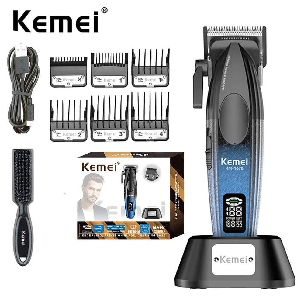 Cordless 9000RPM Hair Clipper Zero Gap Trimmer for Precision Cuts-no box