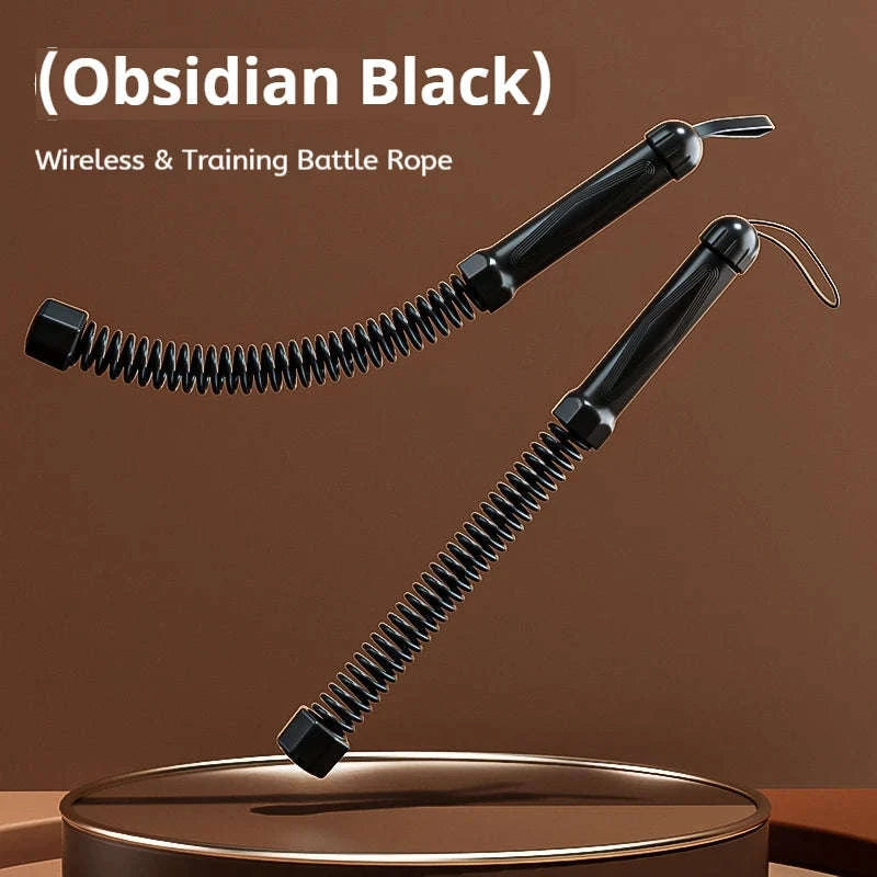 Cordless Battle Rope Training System for Full Body Home Workouts-black / China Mainland