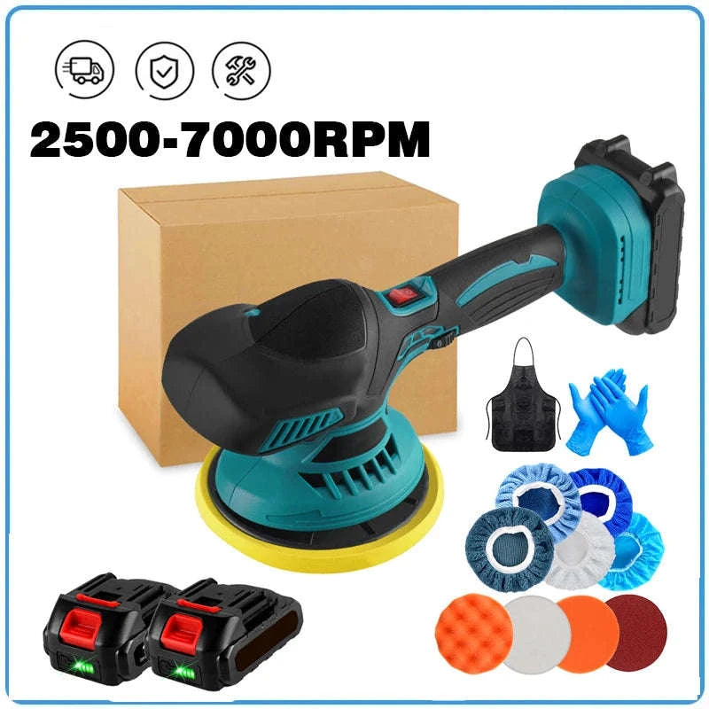 Cordless Car Polisher for Smooth, Effortless Auto Detailing-2 Batteries / france
