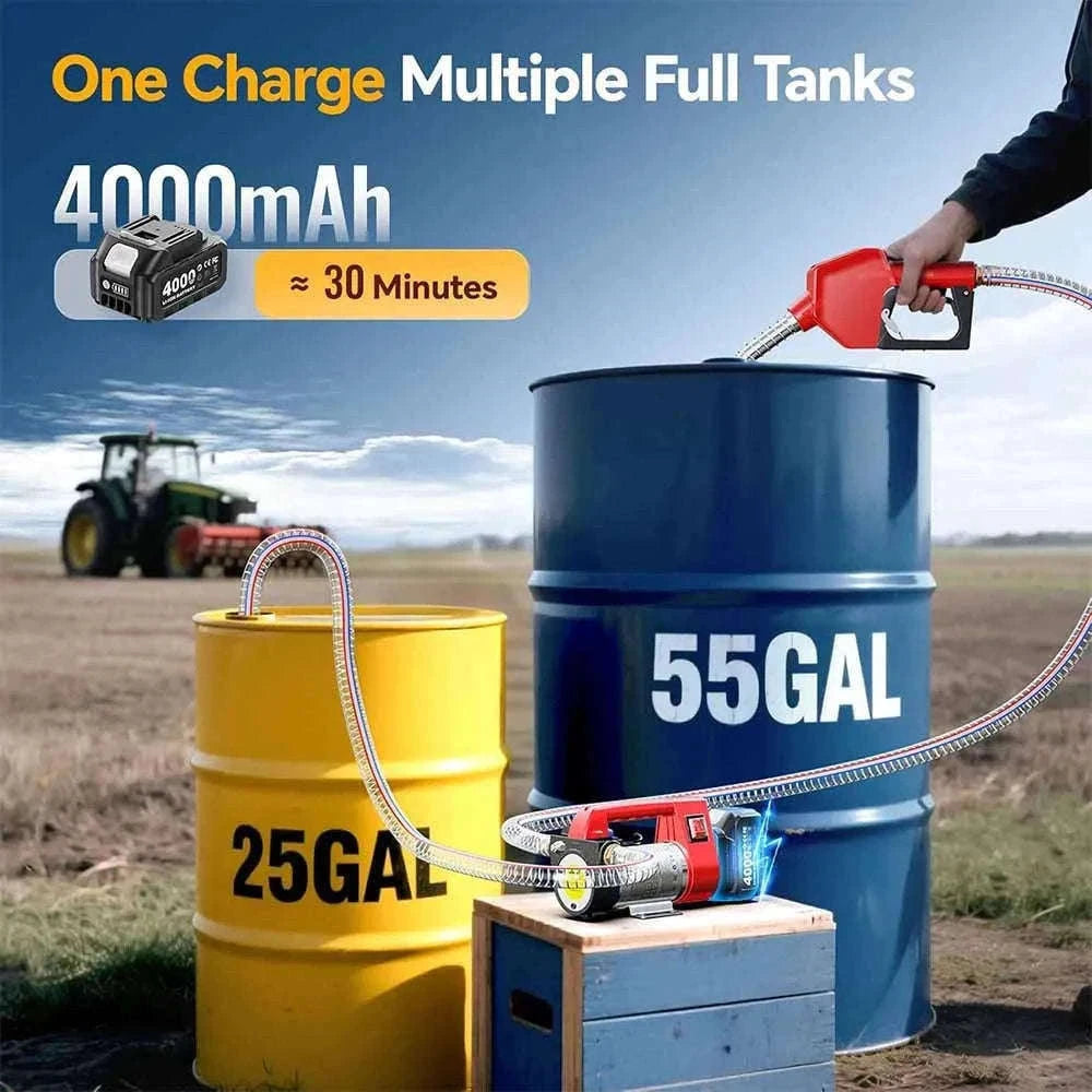 Cordless Diesel Kerosene Transfer Pump Kit, 12GPM for 18V Makita Batteries-NO battery / United States