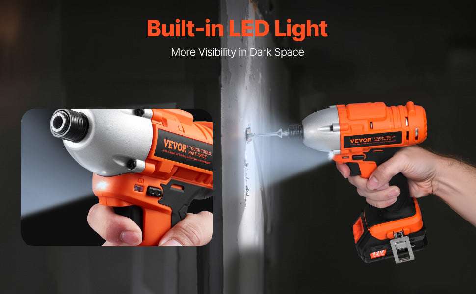Cordless Drill & Impact Driver Combo Kit with Batteries and Charger-2pcs 12V A / United States