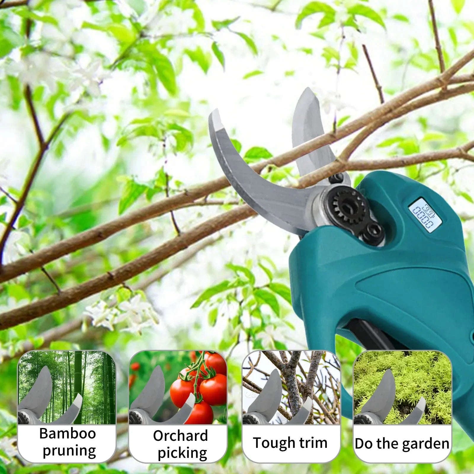 Cordless Electric Pruning Shears 30mm–40mm Brushless Cutter-40mm-1 pc battery / EU / france
