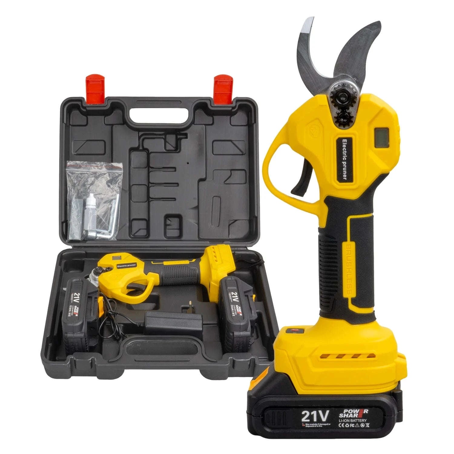 Cordless Electric Pruning Shears 30mm–40mm Brushless Cutter-40mm-1 pc battery / EU / france