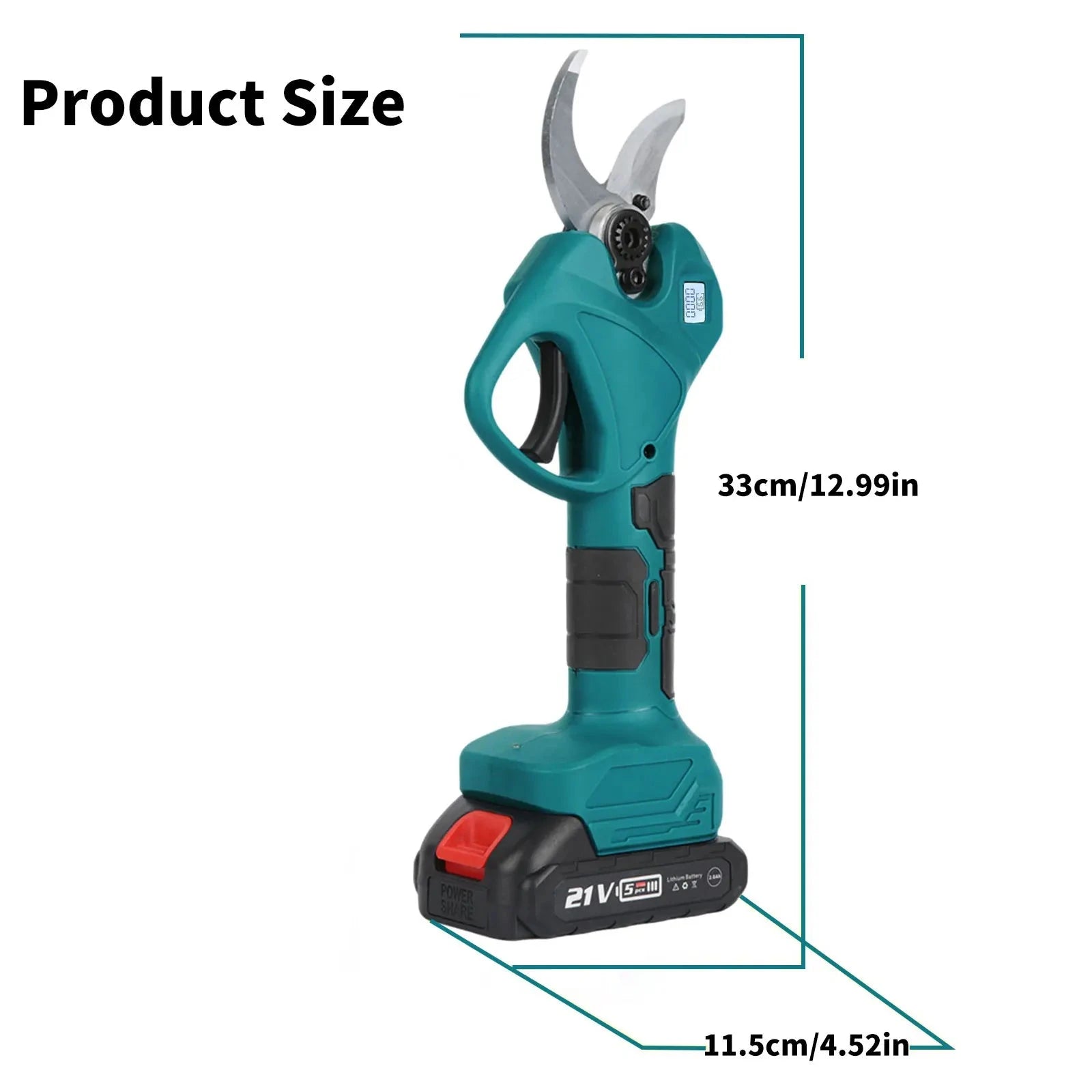 Cordless Electric Pruning Shears 30mm–40mm Brushless Cutter-40mm-1 pc battery / EU / france