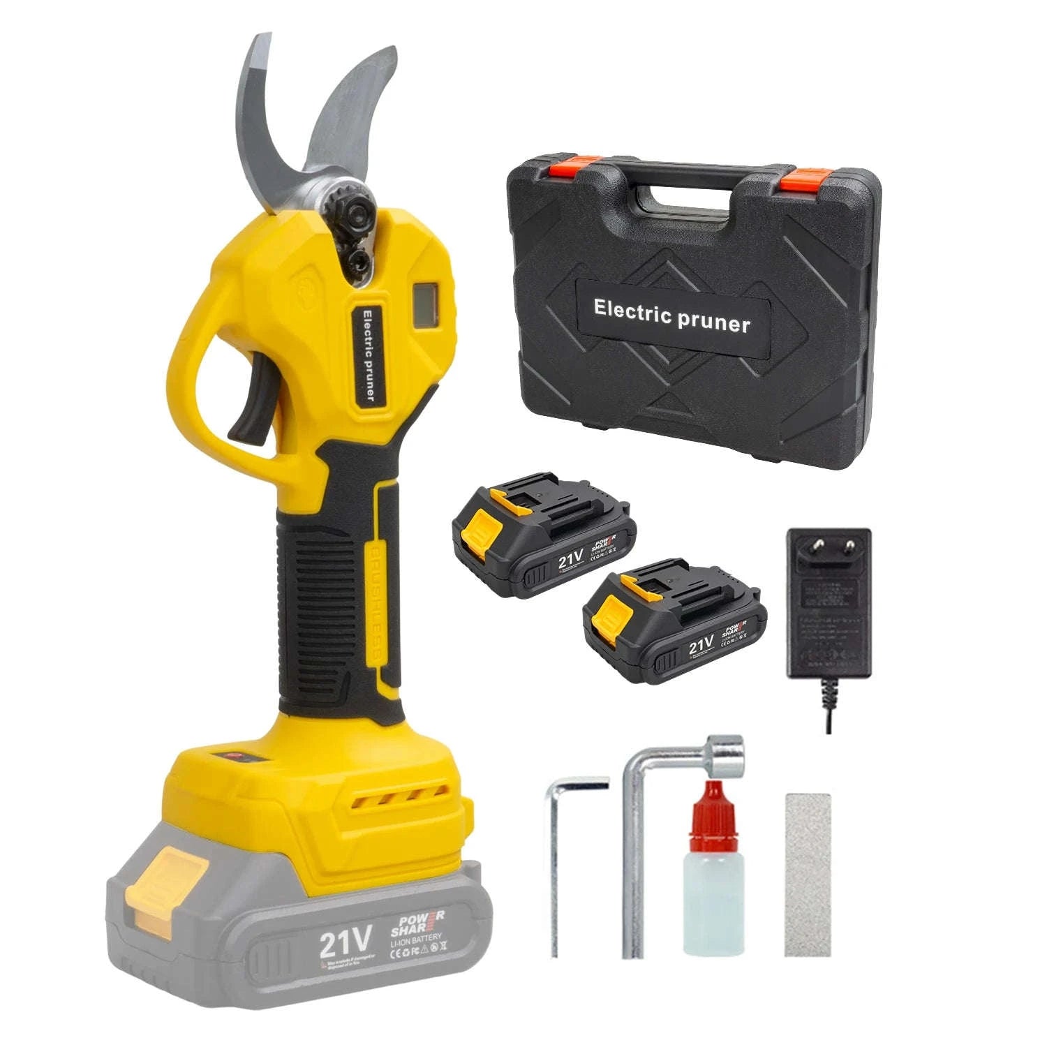 Cordless Electric Pruning Shears 30mm–40mm Brushless Cutter-40mm-1 pc battery / EU / france