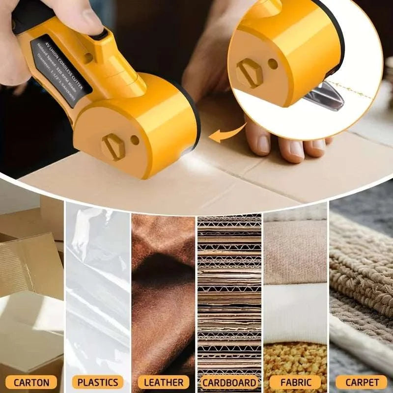 Cordless Electric Scissors for Fabric, Cardboard & DIY Cutting-Orange/Black