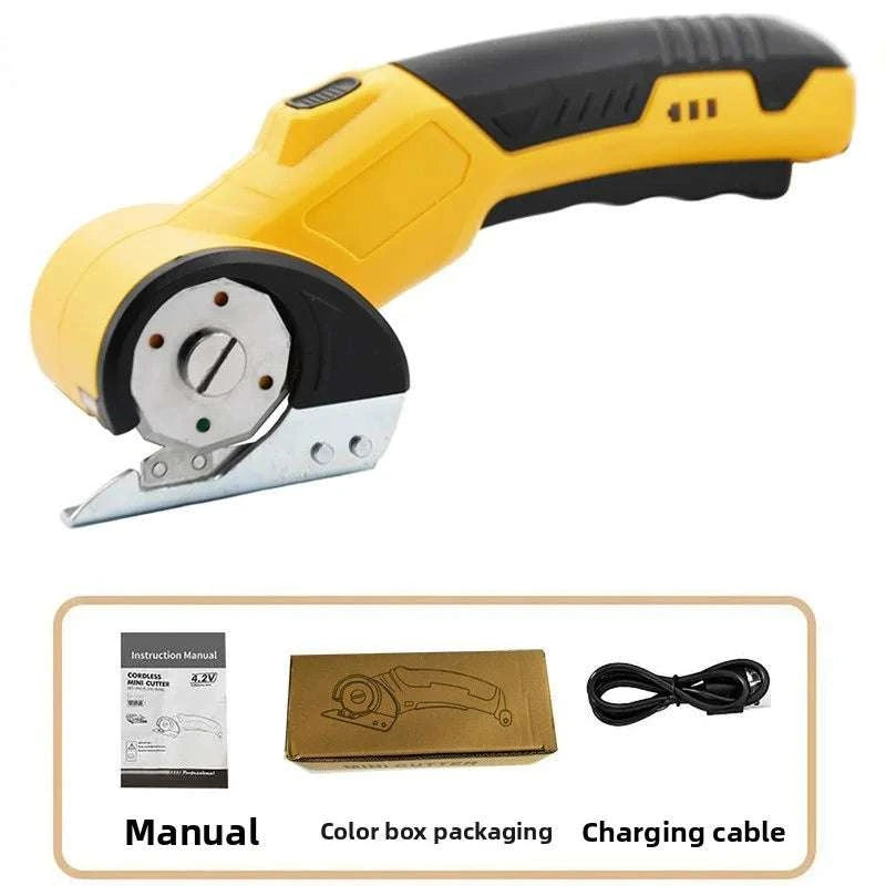 Cordless Electric Scissors for Fabric, Cardboard & DIY Cutting-Orange/Black