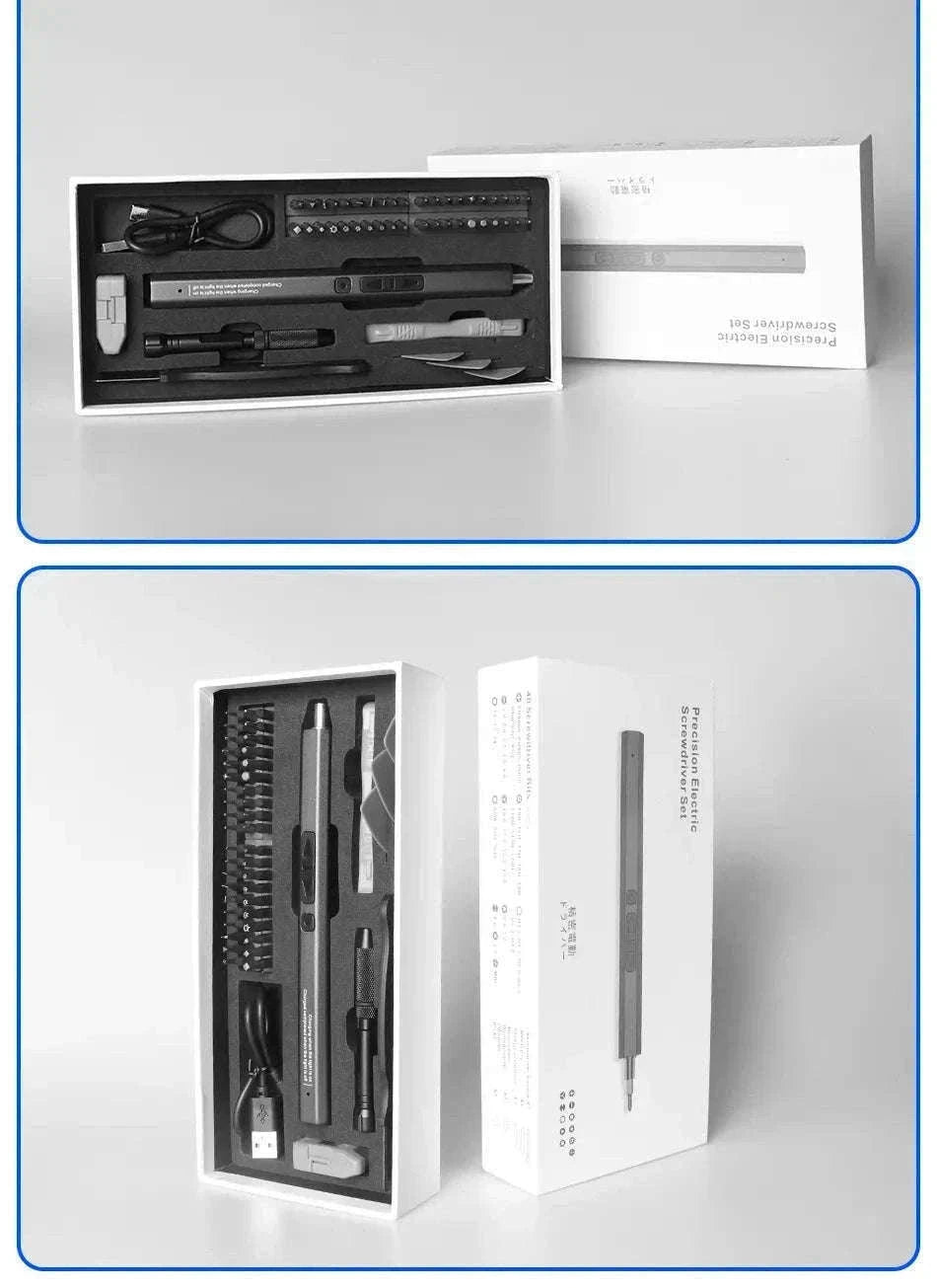 Cordless Electric Screwdriver Set for Precision Repairs-12 in 1