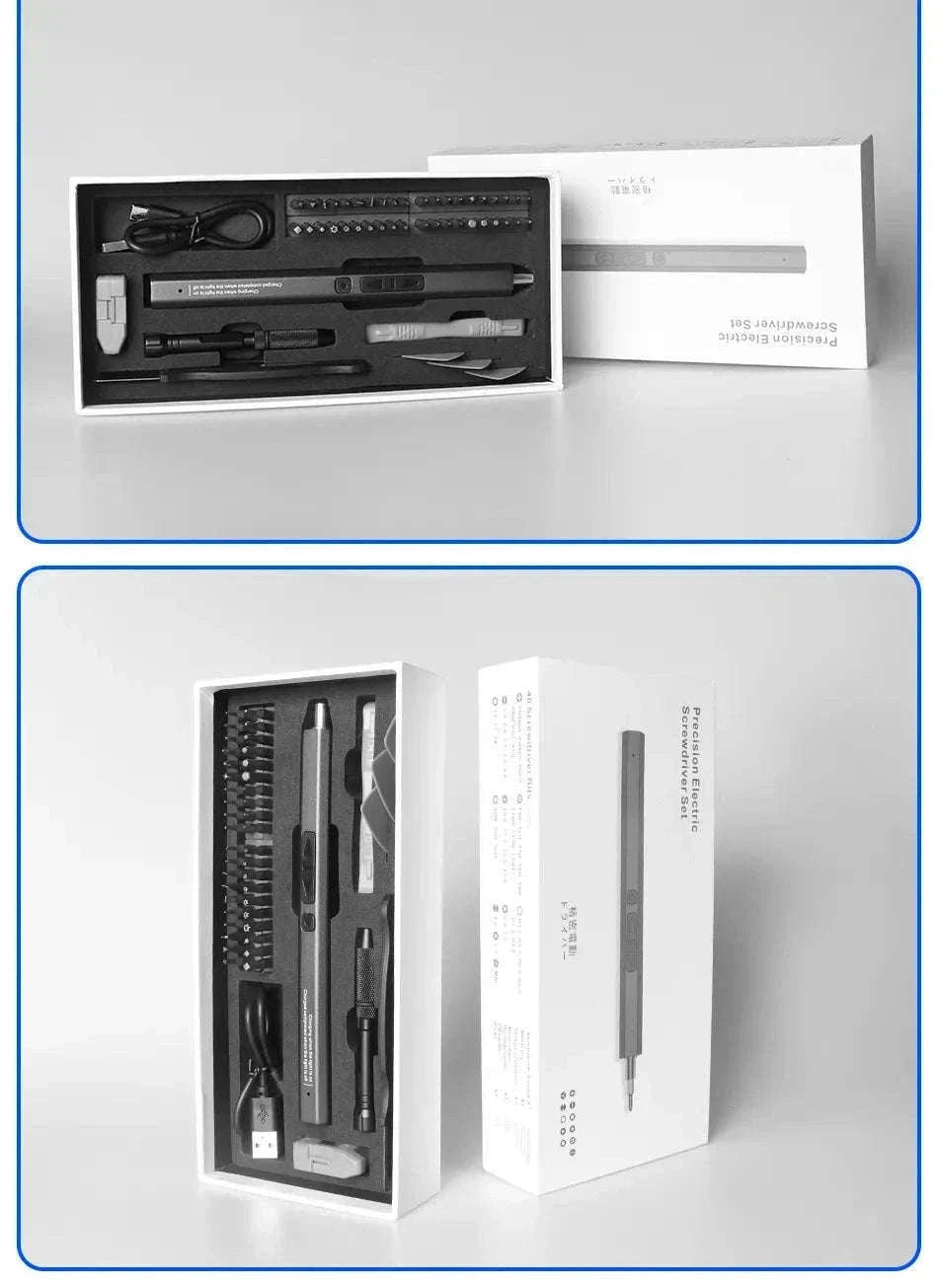 Cordless Electric Screwdriver Set for Precision Repairs-12 in 1