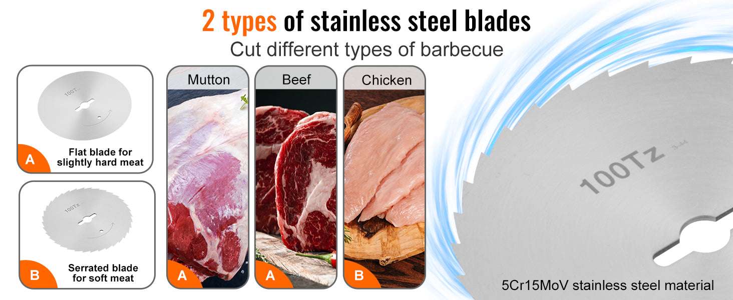 Cordless Electric Shawarma Knife 100mm Stainless Steel Gyro Cutter-Flat surface / CZECH REPUBLIC
