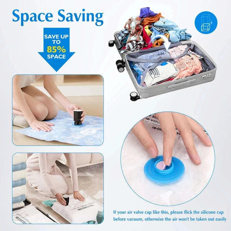 Cordless Electric Vacuum Pump for Travel Storage Bags-only 18 bags combo