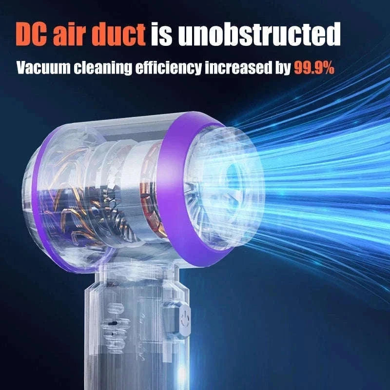 Cordless Handheld Vacuum 30000Pa for Car, Home, and Pet Hair-rosy / Poland