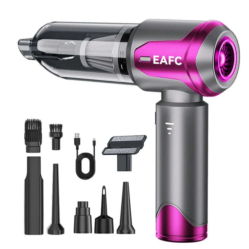Cordless Handheld Vacuum 30000Pa for Car, Home, and Pet Hair-rosy / Poland