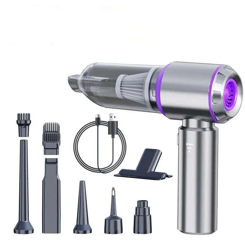 Cordless Handheld Vacuum 30000Pa for Car, Home, and Pet Hair-rosy / Poland