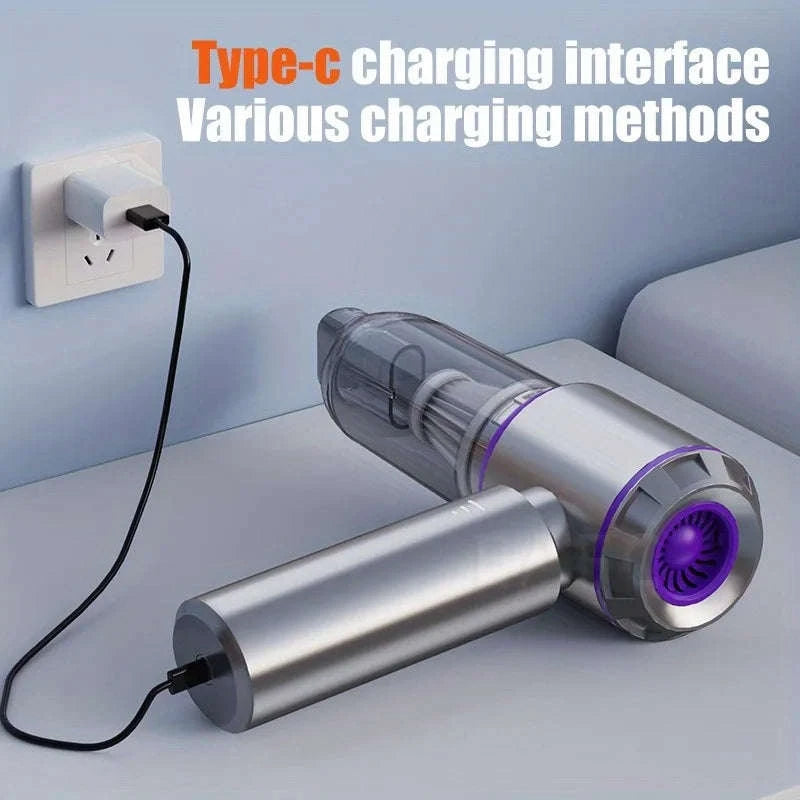 Cordless Handheld Vacuum 30000Pa for Car, Home, and Pet Hair-rosy / Poland