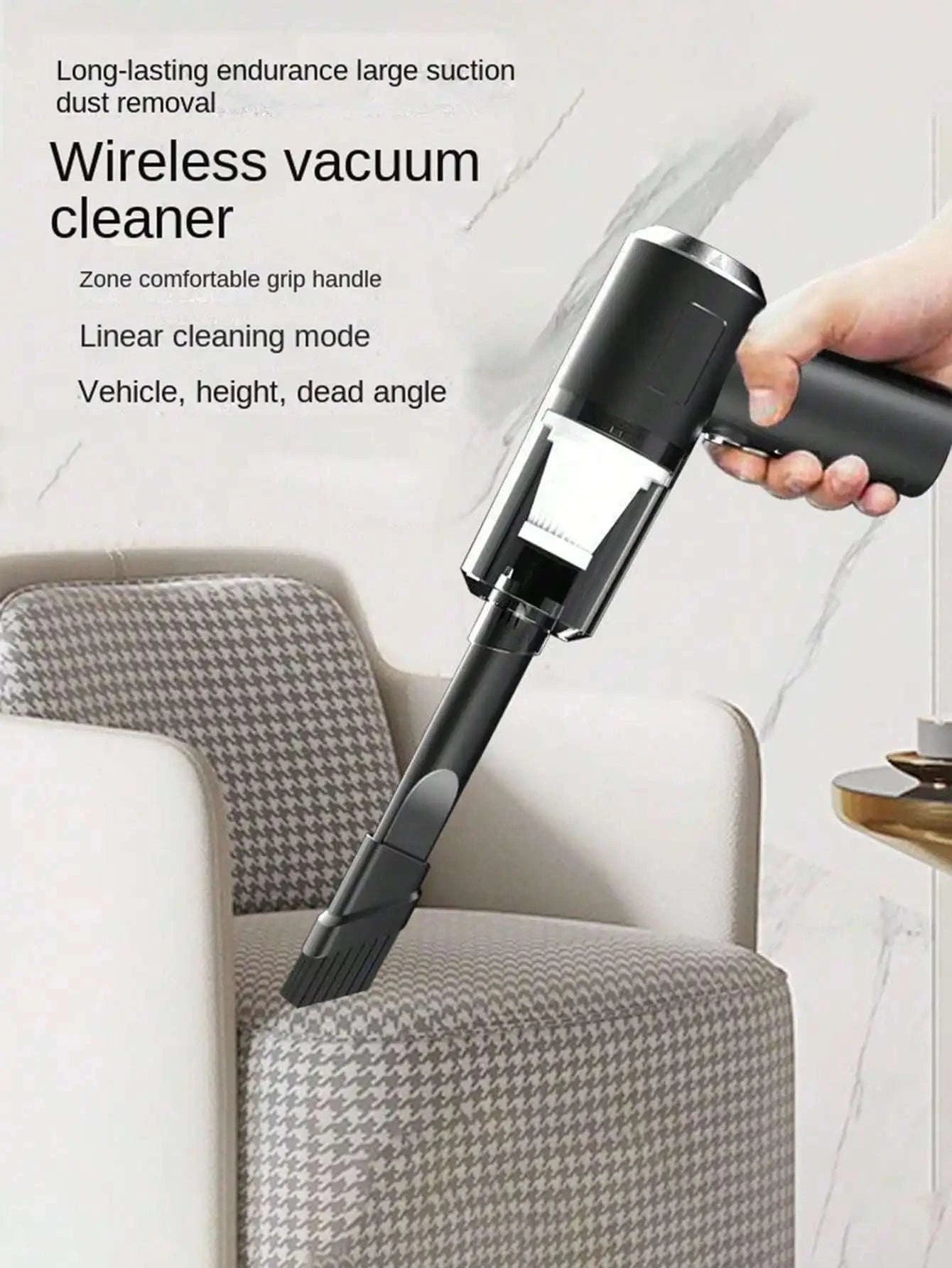 Cordless Handheld Vacuum Cleaner for Car, Home and Pet Hair-United States / Black