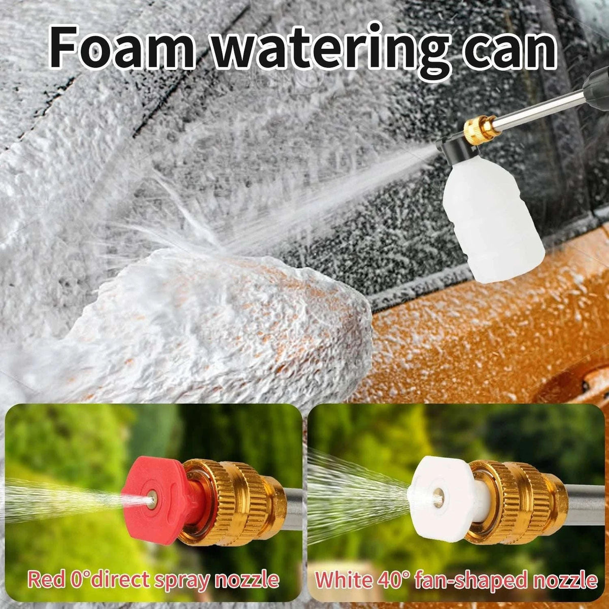 Cordless High Pressure Washer 50Bar with Battery & 6-in-1 Nozzle-20000mAh Battery*2 / EU / france|Electric