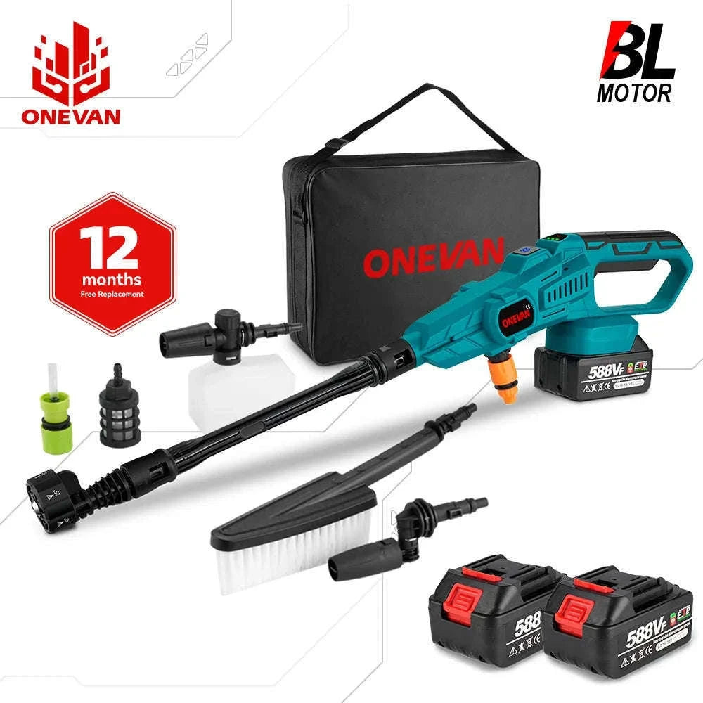 Cordless High Pressure Washer Gun 200 Bar 6-in-1 Spray for Car & Garden-Without Battery / China Mainland
