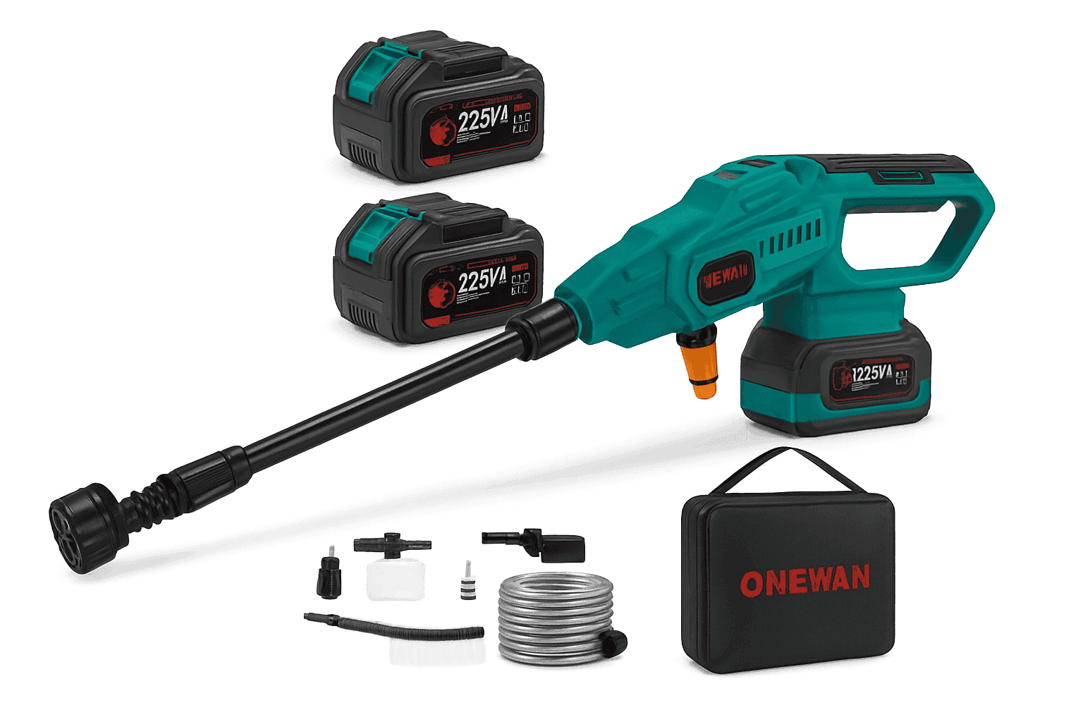 Cordless High Pressure Washer Gun 200 Bar 6-in-1 Spray for Car & Garden-Without Battery / China Mainland