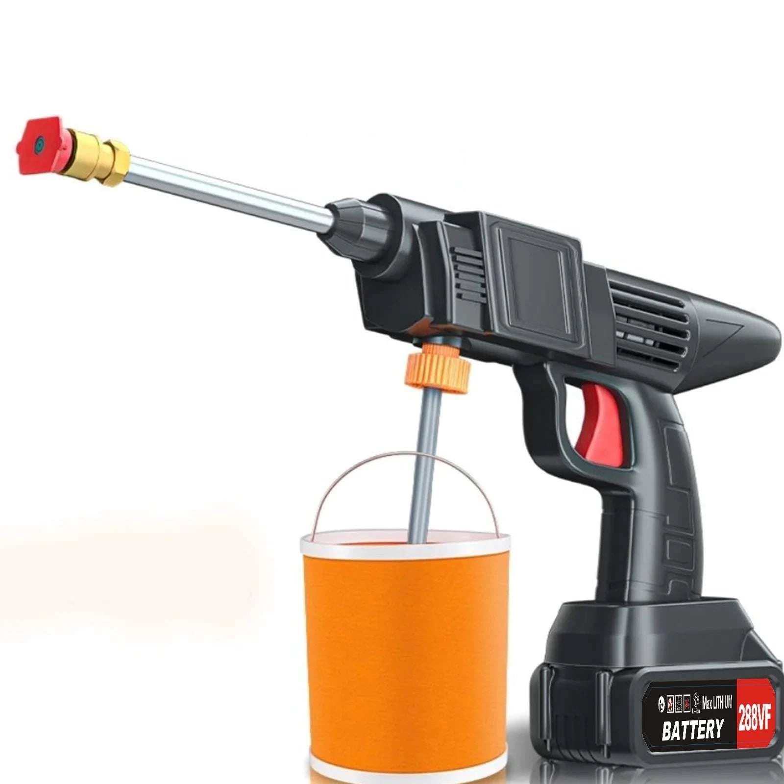 Cordless High Pressure Washer Gun 450W 26Bar with Dual Batteries-Battery Powered / United States