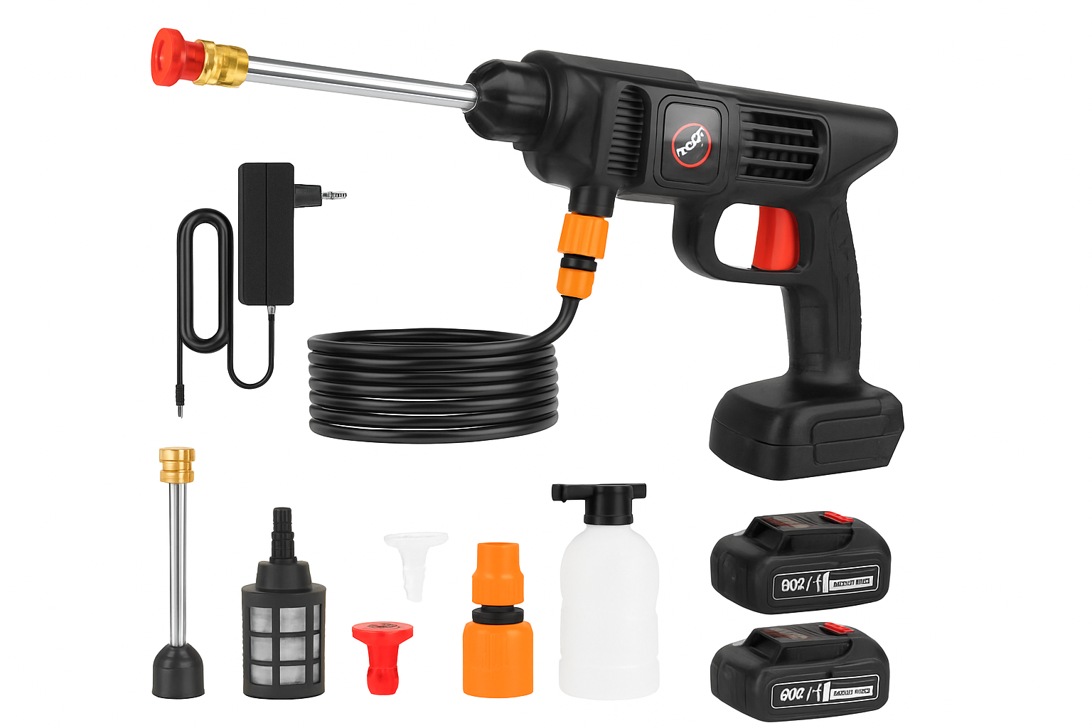 Cordless High Pressure Washer Gun 50BAR with Battery and Foam Spray