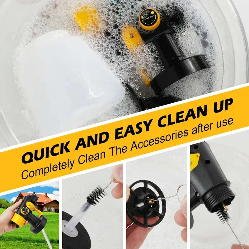 Cordless HVLP Paint Sprayer with 800ml Cup & 3 Spray Patterns-1 Battery / United States