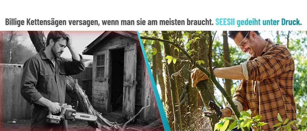 Cordless Mini Chainsaw 6 Inch Rechargeable Pruning Saw-With 2-battery 4.0Ah / EU / GERMANY