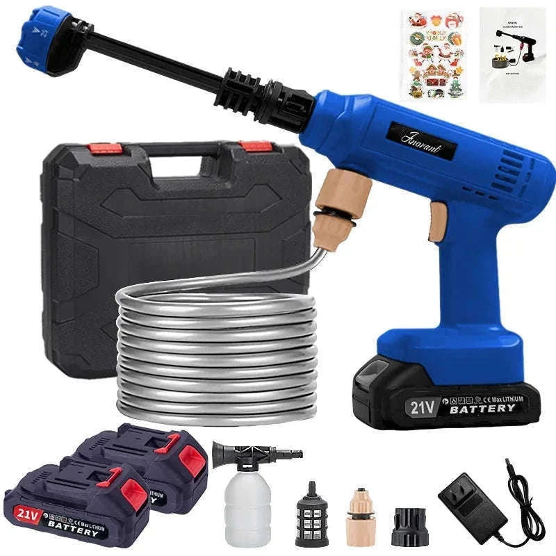 Cordless Portable Pressure Washer Gun with Battery and Hose-Red / US / two batteries|United States|Electric