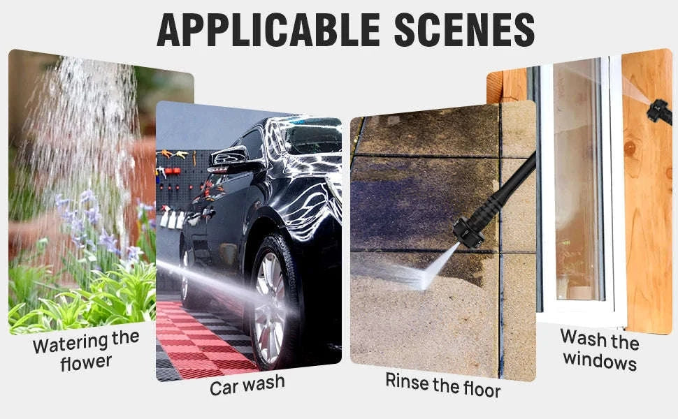 Cordless Pressure Washer with 4.0Ah Battery and 6‑in‑1 Nozzle-with 2 batteries / UNITED KINGDOM