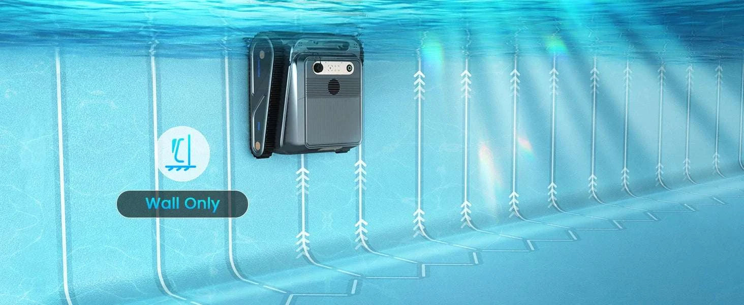 Cordless Robotic Pool Cleaner with Wall & Waterline Cleaning, 150min Runtime-black / United States