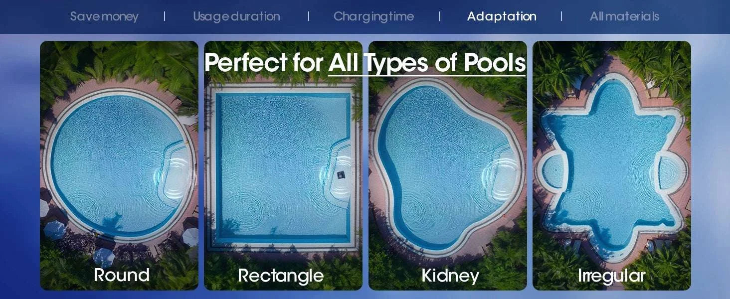Cordless Robotic Pool Vacuum 150 Min Runtime 2000 sq.ft Coverage-Royal Blue / GERMANY