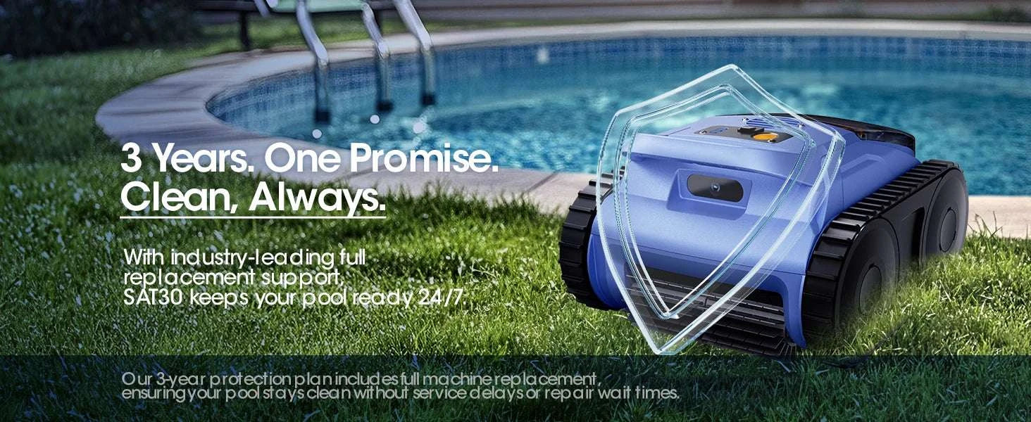 Cordless Robotic Pool Vacuum 150 Min Runtime 2000 sq.ft Coverage-Royal Blue / GERMANY