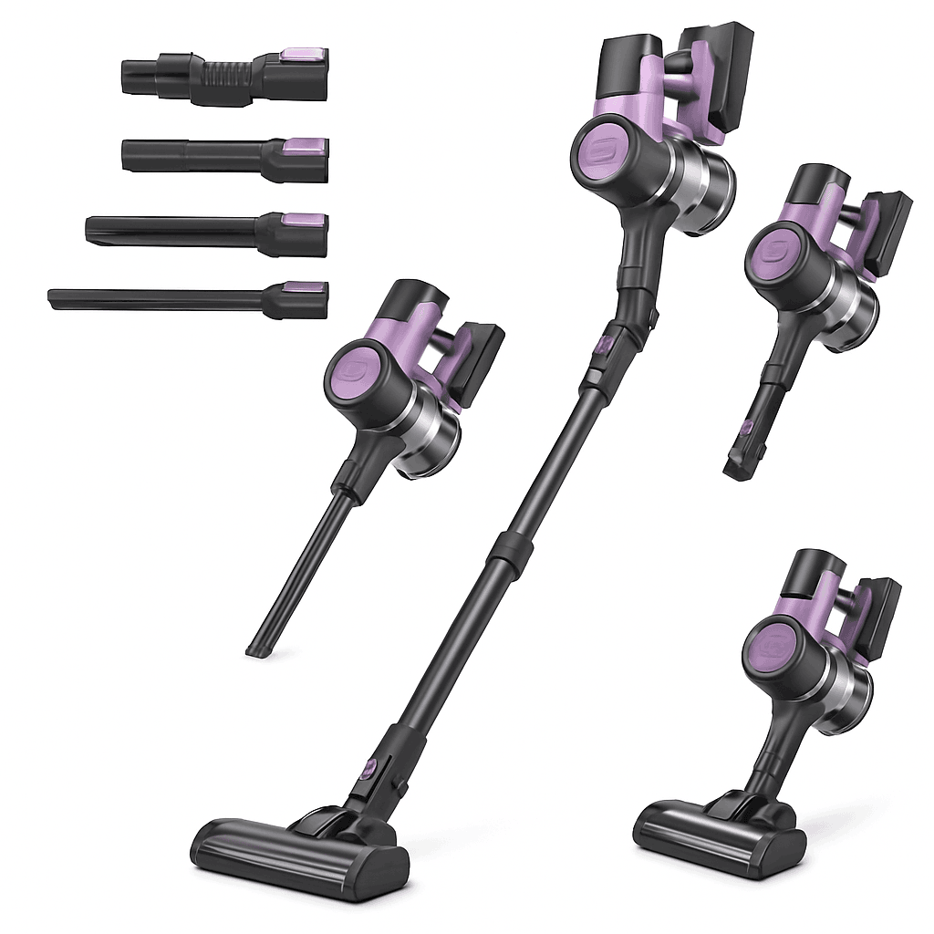 Cordless Stick Vacuum Cleaner 30Kpa 350W with 50 Min Runtime-PURPLE / US / Australia