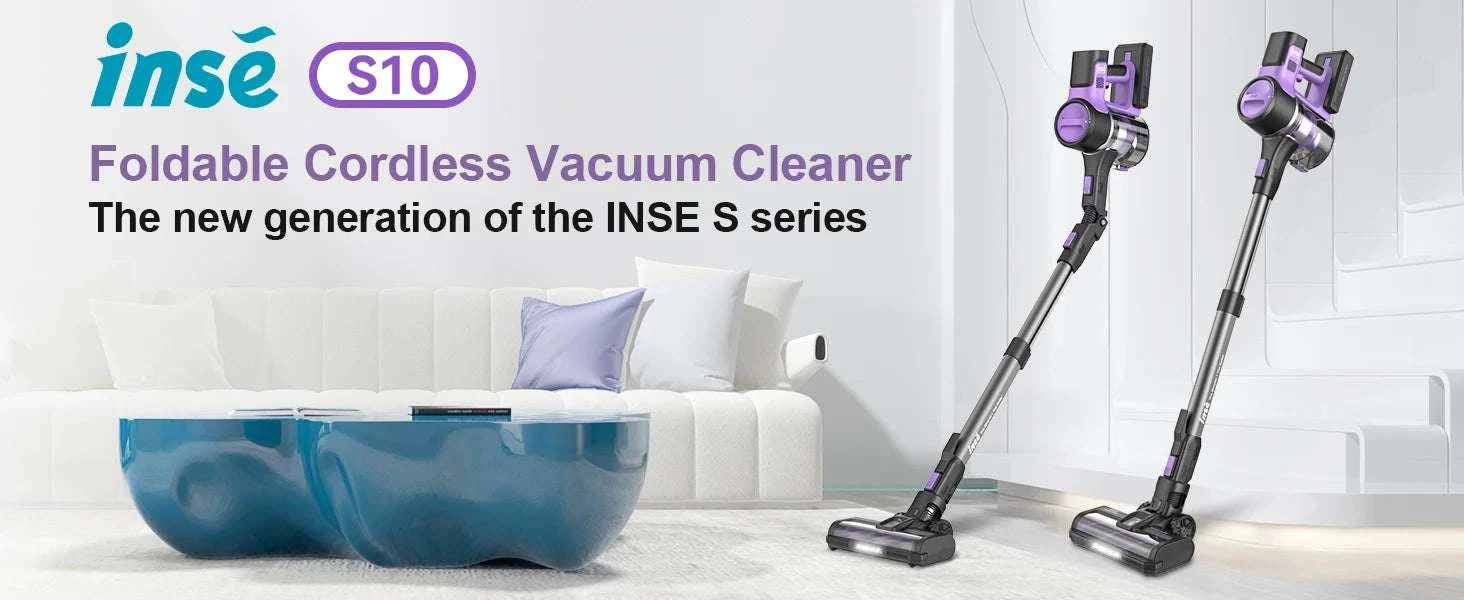 Cordless Stick Vacuum Cleaner 30Kpa 350W with 50 Min Runtime-PURPLE / US / Australia