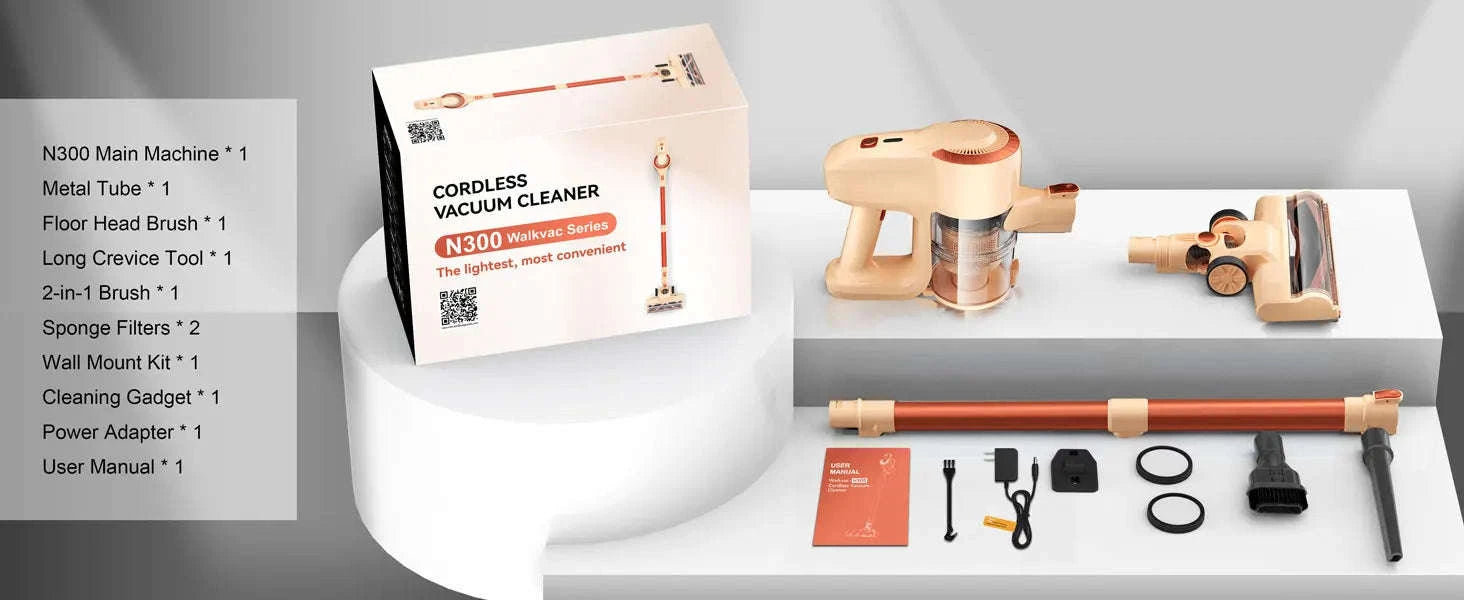 Cordless Stick Vacuum Cleaner 6-in-1 Lightweight-Orange / US / United States